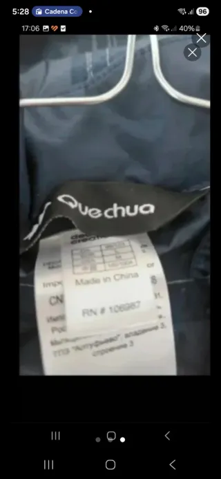 Chubasquero caballero azul