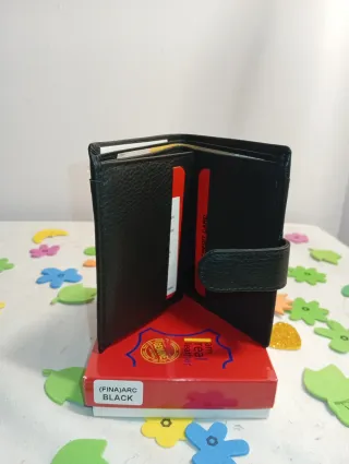 Cartera Piel Negra Goat Leather