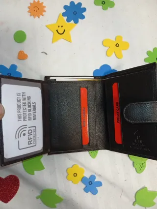 Cartera Piel Negra Goat Leather