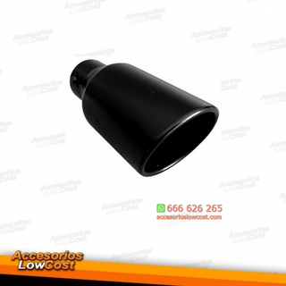 COLA DE ESCAPE REDONDA 102MM NEGRA