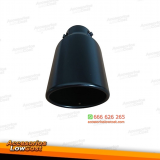 COLA DE ESCAPE REDONDA 102MM NEGRA