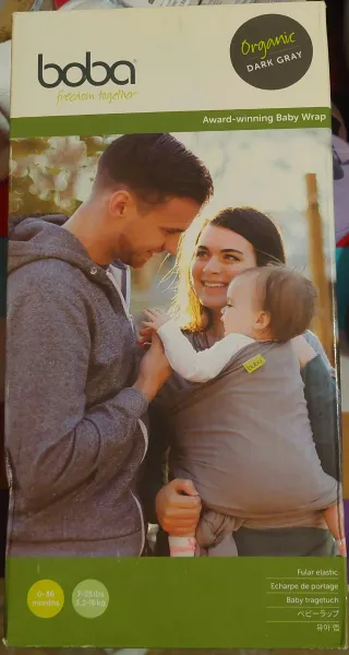 Fular portabebés Boba gris