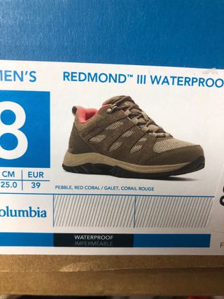 Zapatos Columbia impermeables caqui/coral