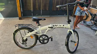 Bicicleta Plegable WST Blanca