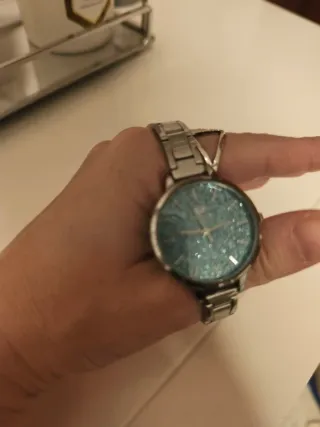 Reloj Marea Azul y Plateado