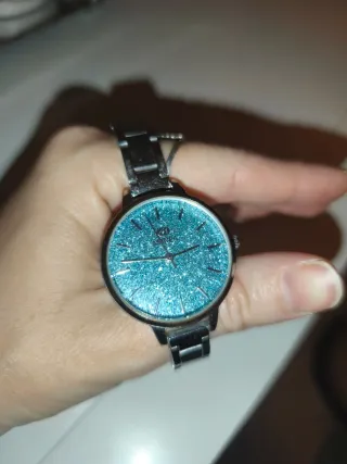 Reloj Marea Azul y Plateado
