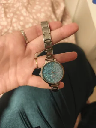 Reloj Marea Azul y Plateado