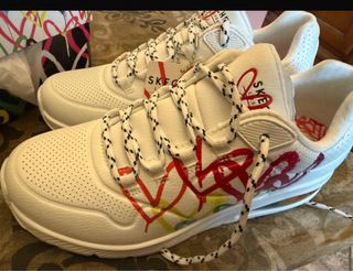 Zapatillas Skechers Blancas Multicolor