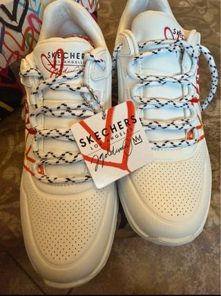 Zapatillas Skechers Blancas Multicolor