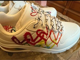 Zapatillas Skechers Blancas Multicolor