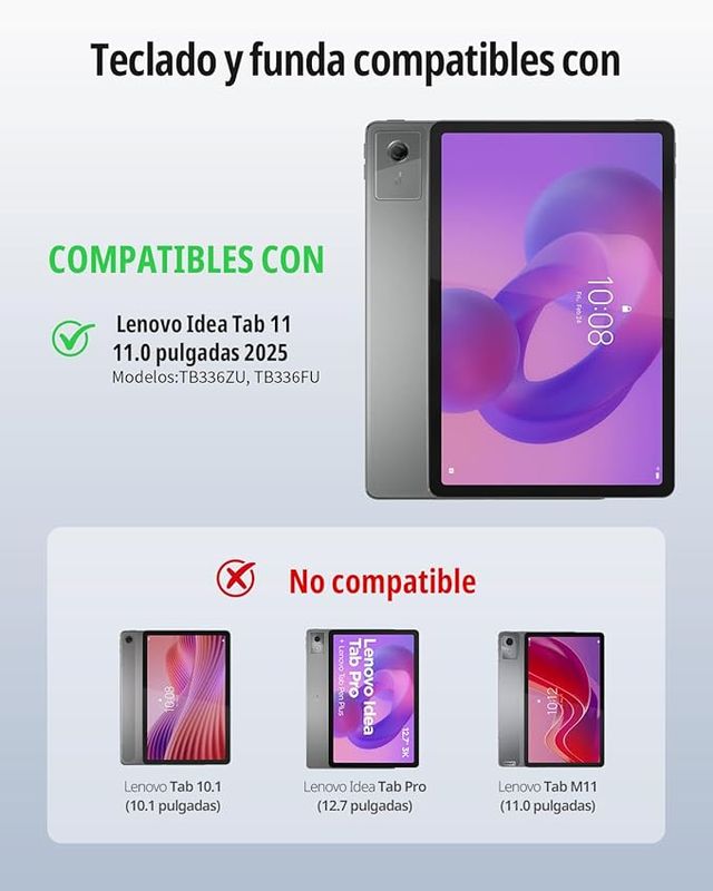 CACOE Funda Teclado Lenovo Idea Tab 11'' Touchpad