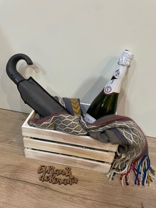 Caja Regalo Botella y Paraguas
