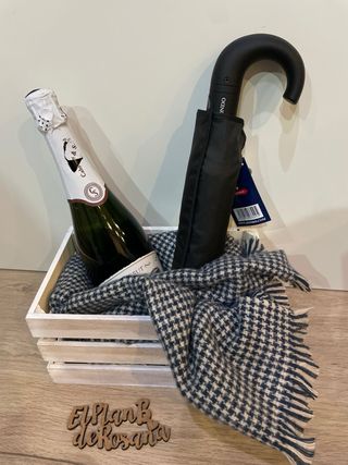 Caja Regalo Botella y Paraguas