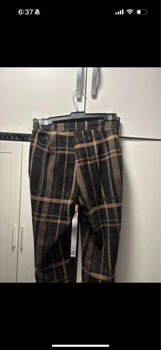 Pantalones de invierno cuadros talla 34
