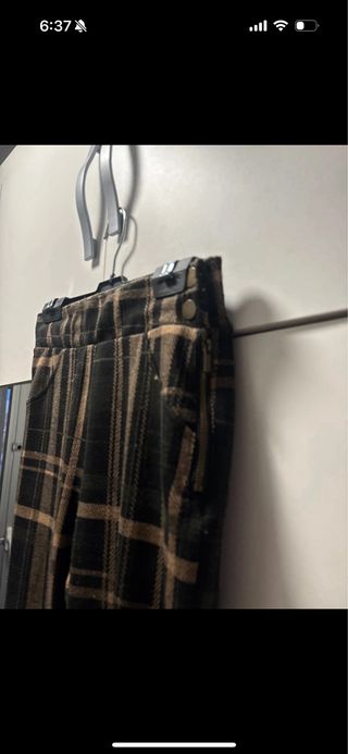 Pantalones de invierno cuadros talla 34