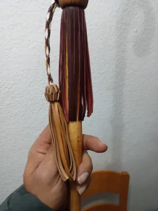 Bara bastón cachaba de cuero