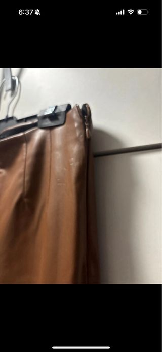 Pantalones de cuero marrones talla 36