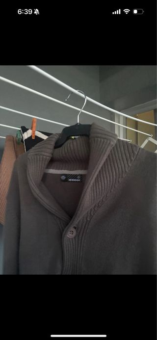 Cárdigan hombre marrón talla L