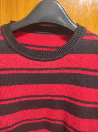 Jersey rallas rojo y negro talla M