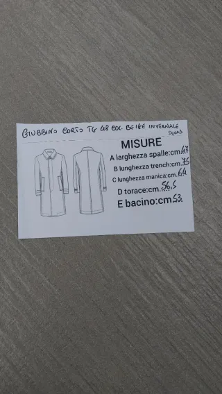 Giacca chaqueta jacket invernale cammello tg 48