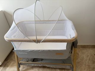 Cuna Colecho KikkaBoo Nanna hasta 9kg, color menta