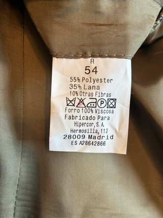 Americana El Corte Inglés Talla 54