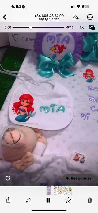 Canastilla Bebé Personalizada Mía Sirena