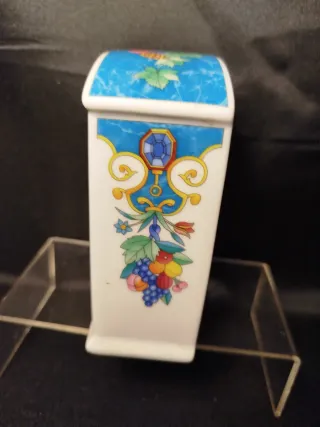 Orologio da camino in porcellana decorato