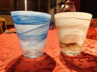 Bicchieri acqua vetro design swirl