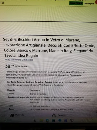 Bicchieri acqua vetro design swirl