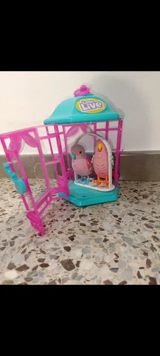 Jaula con 2 pájaros Little Live Pets