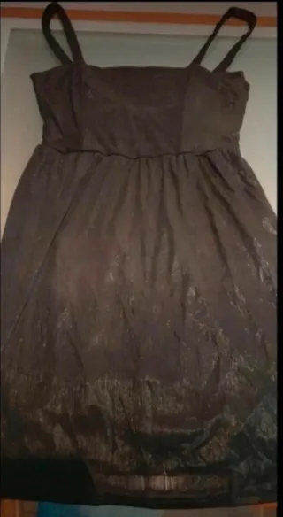 Vestido Negro Tirantes Fiesta Talla M