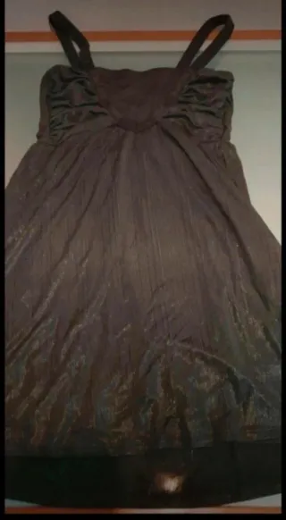 Vestido Negro Tirantes Fiesta Talla M