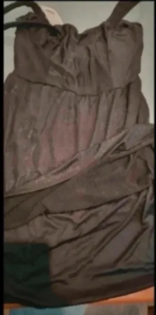 Vestido Negro Tirantes Fiesta Talla M