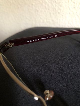 Gafas Prada plata y negro