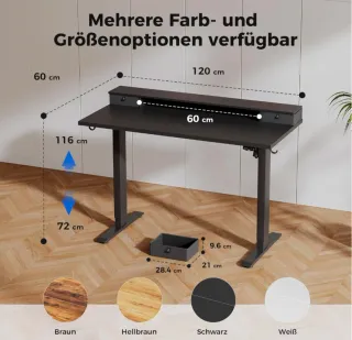Escritorio Elevable Eléctrico 120x60