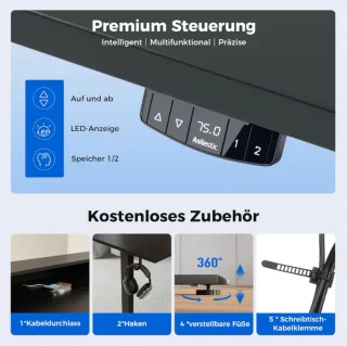 Escritorio Elevable Eléctrico 120x60