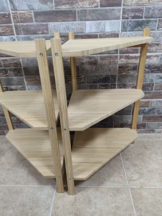 2 Estanterías Esquina Ikea Rågrund Bambú