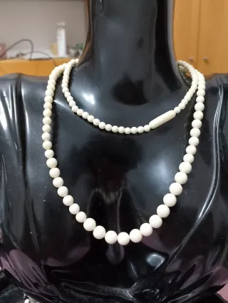 Collana lunga, perle nobili, vintage