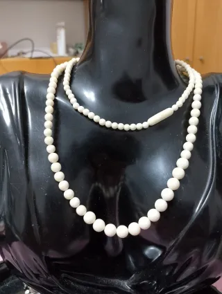 Collana lunga, perle nobili, vintage