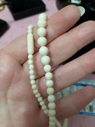 Collana lunga, perle nobili, vintage
