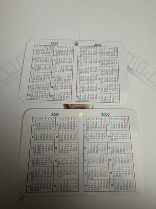 Calendario Rolex 2004-2005 (2 unidades)