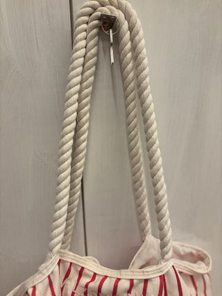 Borsa mare Calzedonia righe rosse e bianche