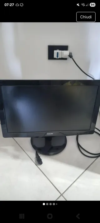 Monitor LED Philips 19 pollici nero