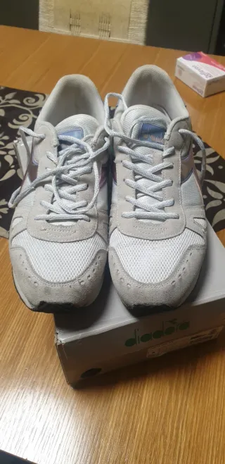 Diadora Simple Run Grigio Bianco Scarpe Donna