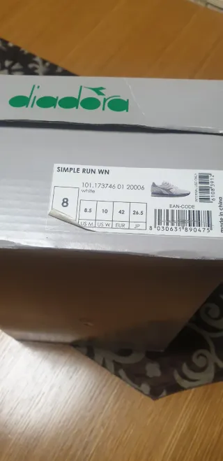 Diadora Simple Run Grigio Bianco Scarpe Donna