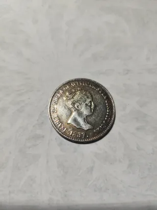 Moneda 20 Reales Isabel 1837