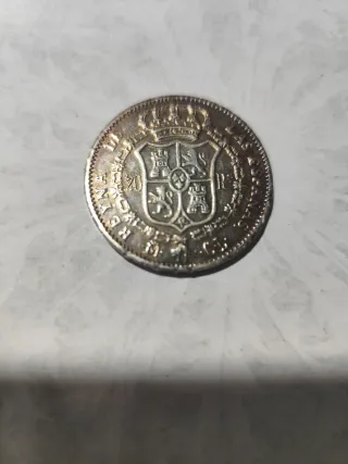 Moneda 20 Reales Isabel 1837
