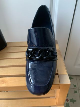 Zapatos charol Mango azul comodísimos