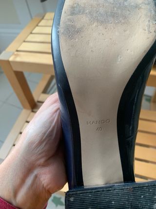 Zapatos charol Mango azul comodísimos
